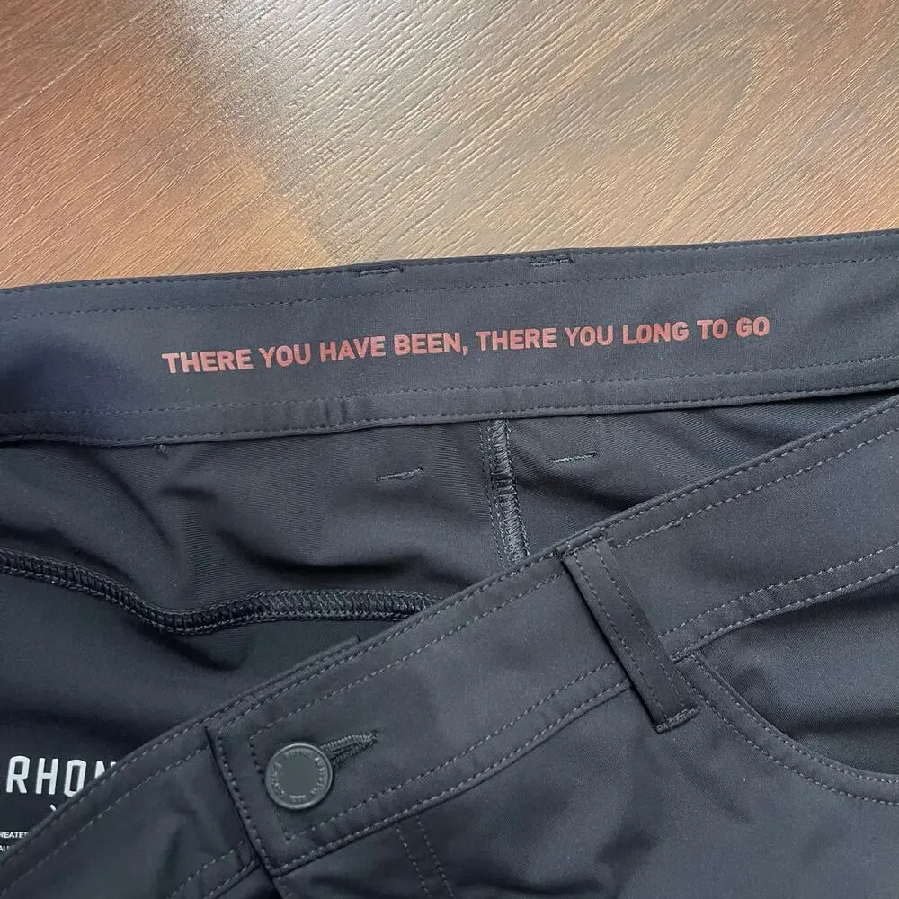 Rhone Commuter Performance Pants Stretch Golf Preppy Chino Casual Black Sz 40